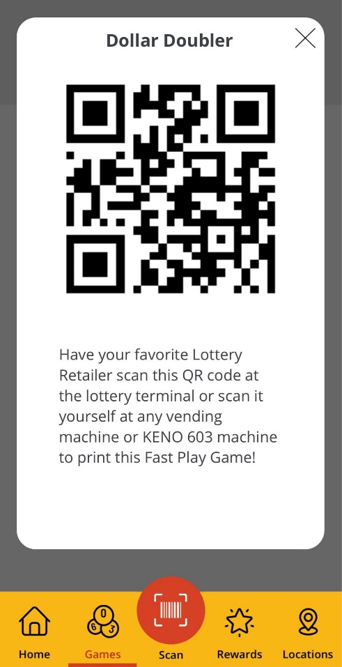 Image showing the QR code for the $% Dollar Doubler game.